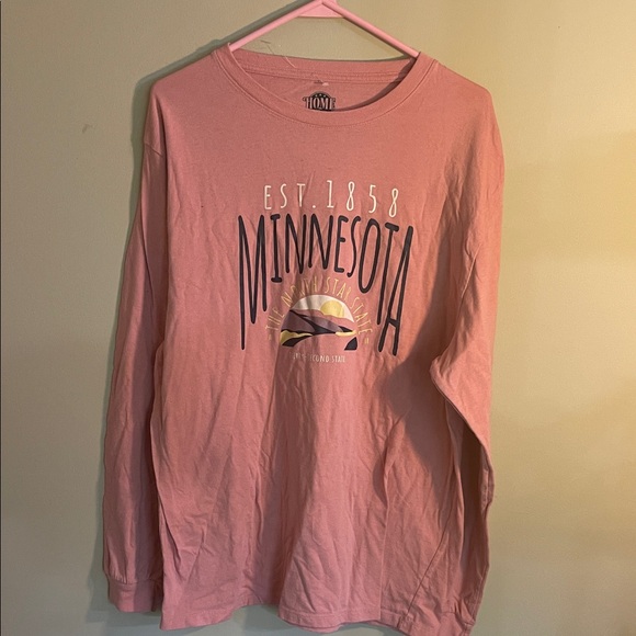 Home Free sz xl Pink Minnesota Long Sleeve Shirt cotton/polyester blend - Picture 1 of 5